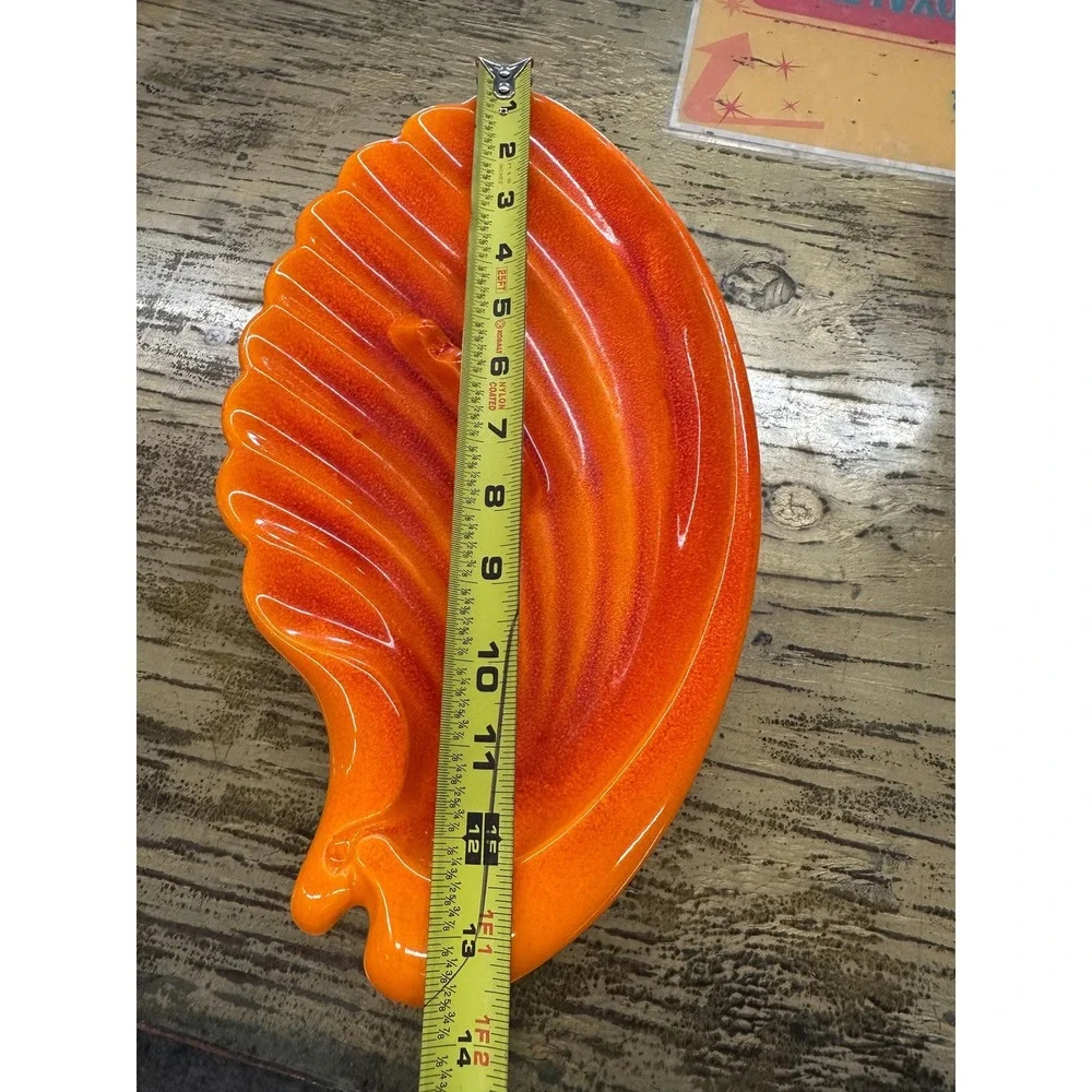 Vintage Royal Haeger #155 Orange Shell Ashtray